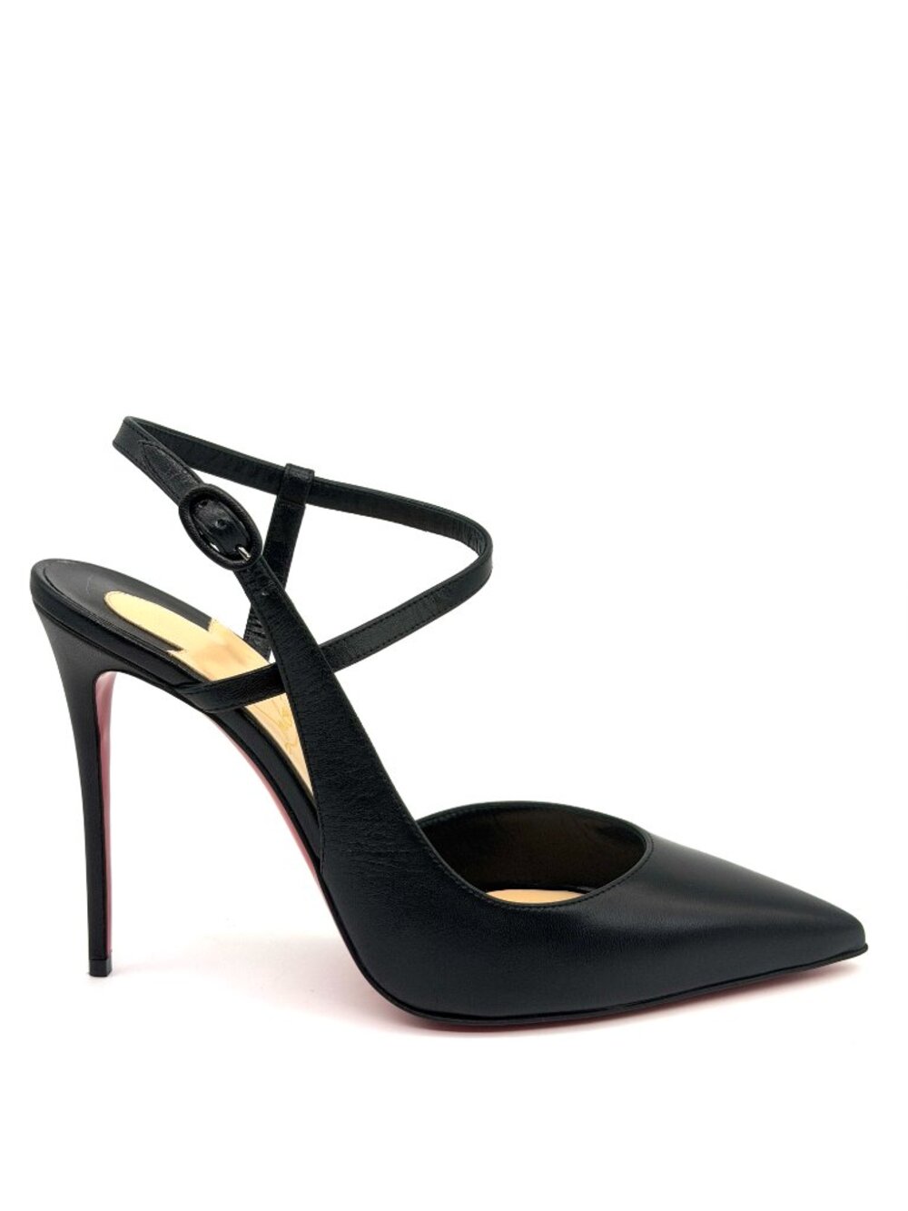 Christian Louboutin JENLOVE 100 Leather Ankle Strap Heels Pump Shoes Sandal - Picture 11 of 16